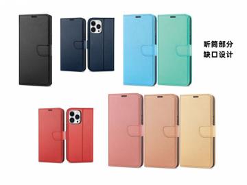 IPHONE 15 PLUS MAGNETIC CLIP CLOSURE BOOK CASE 10 PEZZI(4NERI 6 COLORI MISTI)